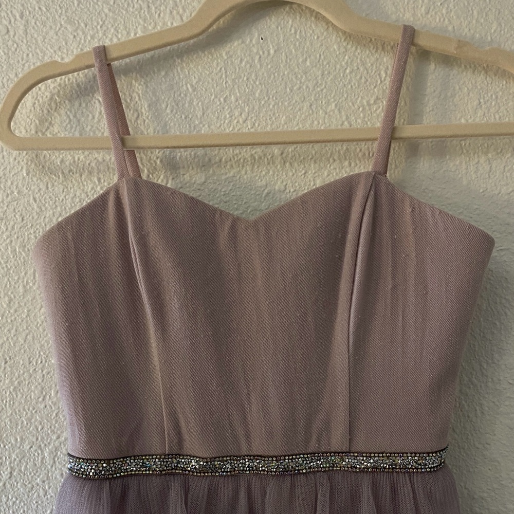 Fancy Gradient Purple Strap Dress - image 2